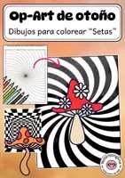 Vista previa - Manualidades / Dibujos para colorear - Dibujos para colorear de setas de otoño estilo Op-Art - Portada