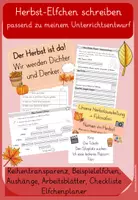 Vorschau - Unterrichtsreihen - Unterrichtsreihe Herbstelfchen schreiben - Deckblatt