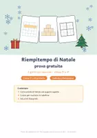 anteprima - Esercizi - Riempitempo di Natale gratis: classe terza e quarta - Pagina di copertina