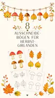 Vorschau - Mal- und Bastelvorlagen - Herbstgirlanden | Deko für Kita & Grundschule - Deckblatt