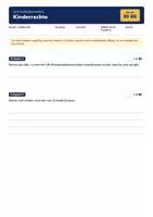Vorschau - Unterrichtsreihen - Kinderrechte | Arbeitsheft + Klassenarbeit | UN-Kinderrechtskonvention, Schutz, Förderung, Beteiligung | Politik Klasse 7 | mit Lösungen - Deckblatt
