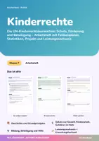 Vorschau - Unterrichtsreihen - Kinderrechte | Arbeitsheft + Klassenarbeit | UN-Kinderrechtskonvention, Schutz, Förderung, Beteiligung | Politik Klasse 7 | mit Lösungen - Seite 1