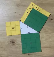 Vorschau - Experimente - Lehrsatz von Pythagoras zum Anfassen - Bastelvorlage - Deckblatt