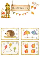 Vorschau - Fördermaterial/Inklusion - Herbstliche Klammerkarten | Zahlen & Mengen zuordnen Kita - Seite 3