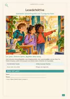 Vorschau - Arbeitsblätter - Lesedetektive: Spannende Schulalltagsfälle mit Lösungen - Deckblatt