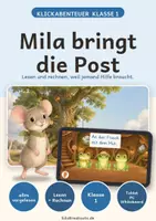 Vorschau - Spiele - Lesegeschichte Klasse 1 interaktiv vorgelesen | Mila bringt die Post - Deckblatt