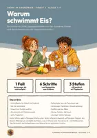 Vorschau - Arbeitsblätter - Dichteanomalie Wasser Chemie Klasse 7 8 9 | Arbeitsheft 17 Seiten mit Lösungen | Eis schwimmt, Wachs sinkt, Teilchenmodell, Erkenntnisweg | Chemie im Widerspruch 3 - Deckblatt