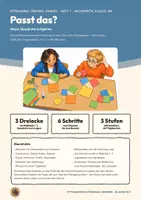 Vorschau - Unterrichtsreihen - Satz des Pythagoras Einführung Mathematik Klasse 8 9 | Unterrichtseinheit 21 Seiten mit Lösungen | problemorientiert, Quadrate legen, Legebeweis | Pythagoras fünfmal anders 1 - Seite 1