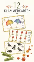 Vorschau - Fördermaterial/Inklusion - Herbstliche Klammerkarten | Zahlen & Mengen zuordnen Kita - Deckblatt