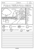 Vorschau - Arbeitsblätter - Sätze schreiben zum Halloween-Bild | Version 2 | differenziert - Seite 3