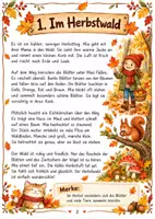 Vorschau - Arbeitsblätter - Lesen und Verstehen herbst - klasse 3 - Seite 1