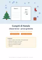 anteprima - Esercizi - Compiti di Natale classe terza gratis: 2 giorni - Pagina di copertina
