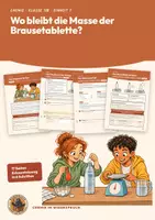 Vorschau - Arbeitsblätter - Erhaltung der Masse Chemie Klasse 7 8 | Arbeitsheft 17 Seiten mit Lösungen | Brausetablette im geschlossenen System, Gase haben Masse, Erkenntnisweg | Chemie im Widerspruch 7 - Deckblatt