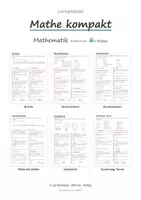Vorschau - Poster - Mathe Lernplakate 6 Realschule – 6 Poster: Brüche · Bruchrechnen · Dezimalzahlen u. a. - Seite 1