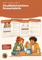 Vorschau - Arbeitsblätter - Offenes und geschlossenes System Chemie Klasse 7 8 | Arbeitsheft 17 Seiten mit Lösungen | Massenerhaltung, Brausetablette, Diagramm, Systemgrenze | Chemie im Widerspruch 8 - Deckblatt