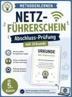 Vorschau - Stundenentwürfe - Netz-Führerschein: Abschluss-Prüfung mit Urkunde - Deckblatt