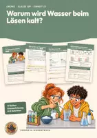 Vorschau - Arbeitsblätter - Lösungswärme Energie beim Lösen Chemie Klasse 8 9 | Arbeitsheft 17 Seiten mit Lösungen | Harnstoff, Kochsalz, Calciumchlorid, Energiebilanz, Erkenntnisweg | Chemie im Widerspruch 13 - Deckblatt