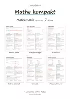 Vorschau - Poster - Mathe Lernplakate 7 Realschule – 6 Poster: Prozent, Zinsen · Terme, Gleichungen · Funktionen u. a. - Seite 1