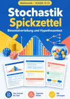 Vorschau - Arbeitsblätter - Binomialverteilung Spickzettel Abitur - Deckblatt