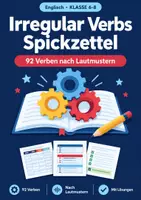 Vorschau - Arbeitsblätter - Englisch Grammatik Spickzettel Klasse 5-6 Sammlung - Seite 1
