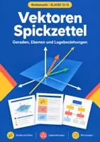 Vorschau - Arbeitsblätter - Vektoren Abitur Spickzettel Hessen - Deckblatt