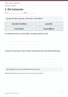 Vorschau - Arbeitsblätter - Gratis Satzbau 3/4 - Umstellen und Satzprobe - Seite 2