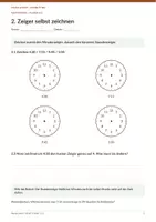 Vorschau - Arbeitsblätter - Gratis Uhrzeit 2/3 - halbe und Viertelstunden - Seite 2