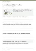 Vorschau - Arbeitsblätter - Gratis Lernreflexion 3/4 - Lernbelege und nächste Schritte - Seite 1