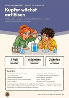 Vorschau - Arbeitsblätter - Redoxreaktion Elektronenübergang Chemie Klasse 8 9 | Arbeitsheft 17 Seiten mit Lösungen | Eisennagel in Kupfersulfat, Teilchenebene, kognitiver Konflikt | Chemie im Widerspruch 26 - Seite 1