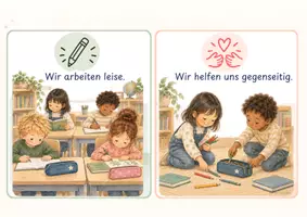 Vorschau - Poster - Klassenvereinbarungen - 10 illustrierte Klassenregeln für Klasse 1 - Seite 3
