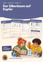 Vorschau - Arbeitsblätter - Redoxreaktion Oxidationsmittel Reduktionsmittel Chemie Klasse 9 10 | Arbeitsheft 17 Seiten mit Lösungen | Silberbaum, Elektronenübergang, Massenvergleich, Alchemie | Chemie im Widerspruch 27 - Deckblatt