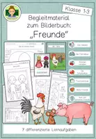 Vorschau - Arbeitsblätter - Freunde/ Freundschaft: Aufgaben zum gleichnamigen Bilderbuch (Deutsch Sachunterricht Grundschule) - Deckblatt