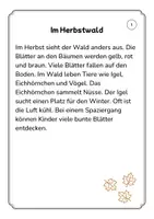 Vorschau - Arbeitsblätter - XXL Lesepaket Herbst mit Aufgaben - Differenziert | mit Lösungen Klasse 2 3 4 Deutsch Sachunterricht Leseförderung Leseverständnis Lesetraining vorlesen lesen Grundschule Vertretung Arbeitsblätter Differenzierung DaZ DaF Materialpaket - Seite 1