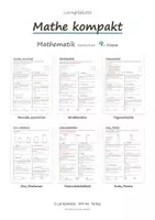 Vorschau - Poster - Mathe Lernplakate 9 Realschule – 6 Poster: Wurzeln, pq-Formel · Strahlensätze · Trigonometrie u. a. - Seite 1