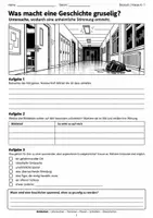 Vorschau - Arbeitsblätter - Gruselgeschichte schreiben Klasse 6 7 - Seite 1