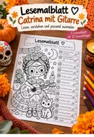 Vorschau - Arbeitsblätter - Lesemalblatt La Catrina - Deckblatt
