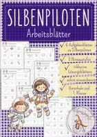 Vorschau - Arbeitsblätter - SILBENPILOTEN Arbeitsblätter | Silben, Vokale, offene und geschlossene Silben, Umlaute & Doppellaute | differenzierte Arbeitsblätter Deutsch Klasse 1 - Deckblatt