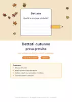 anteprima - Esercizi - Dettati autunno classe quinta gratis: GN e GLI - Pagina di copertina