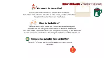Vorschau - Arbeitsblätter - Experiment im Advent - Roter Glühein - Weißer Glühwein (Klasse 9-10) - Seite 2