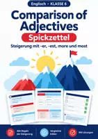Vorschau - Arbeitsblätter - Comparison Adjectives Spickzettel Klasse 6 - Deckblatt