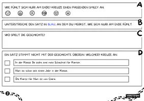 Vorschau - Arbeitsblätter - Valentinstag Leseverstehen Klasse 3–5 | Kurzgeschichten Freundschaft, Danke sagen, Karten | differenziert - Seite 2