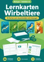 Vorschau - Spiele - Lernkarten Wirbeltiere Klasse 5-6 + Spiele - Deckblatt
