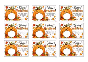Vorschau - Mal- und Bastelvorlagen - Schöne Herbstferien! – Kleine Abschiedsgrüße für Schüler*innen - Seite 2