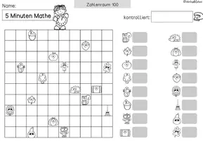 Vorschau - Arbeitsblätter - 5 Minuten Mathe | Zahlenraum 100 | Addition & Subtraktion | Rechentraining | Hunderterraum | Klasse 2 - Seite 3
