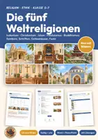 Vorschau - Arbeitsblätter - Die fünf Weltreligionen im Überblick - Seite 1
