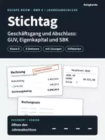 Vorschau - Stationenlernen - Escape Room Jahresabschluss GUV SBK BwR 8 Rechnungswesen - Deckblatt