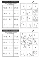 Vorschau - Arbeitsblätter - Division Übung Halloween Puzzle - Seite 1