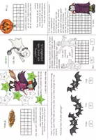 Vorschau - Arbeitsblätter - Division Übung Halloween Faltheft mit Lösung Sachaufgaben - Seite 2