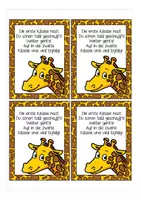 Vorschau - Mal- und Bastelvorlagen - Abschied 1. Klasse Giraffe - Giraffenklasse - Seite 1