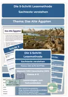 Vorschau - Unterrichtsreihen - 5-Schritt-Lesemethode Ägypten Überblick differenziert Klasse 4-6 Deutsch Geschichte Sachunterricht - Deckblatt